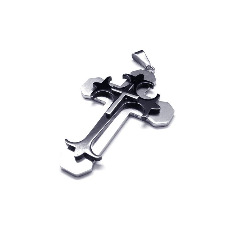 Colgante De Cruz De Titanio Para Hombre - Free Chian Colgante De Cruz De Titanio Para Hombre - Free Chian