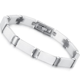 Pulsera De Cerámica De Tungsteno Blanco Con Calidad Y Cantidad Garantizadas