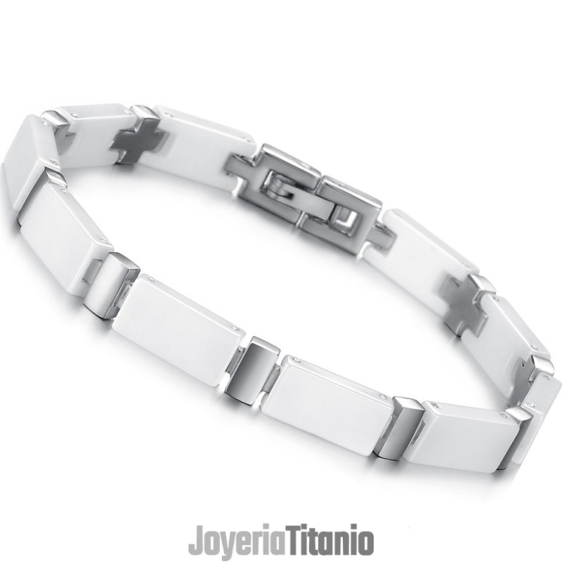 Pulsera De Cerámica De Tungsteno Blanco Con Calidad Y Cantidad Garantizadas