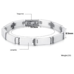 Pulsera De Cerámica De Tungsteno Blanco Con Calidad Y Cantidad Garantizadas