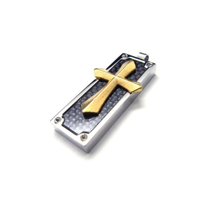 Colgante De Cruz De Titanio Para Hombre - Free Chian Colgante De Cruz De Titanio Para Hombre - Free Chian