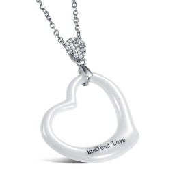 Collar De Cerámica De Tungsteno Con Forma De Corazón Para Mujer, Calidad Y Cantidad Garantizadas