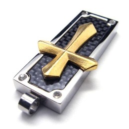 Colgante De Cruz De Titanio Para Hombre - Free Chian