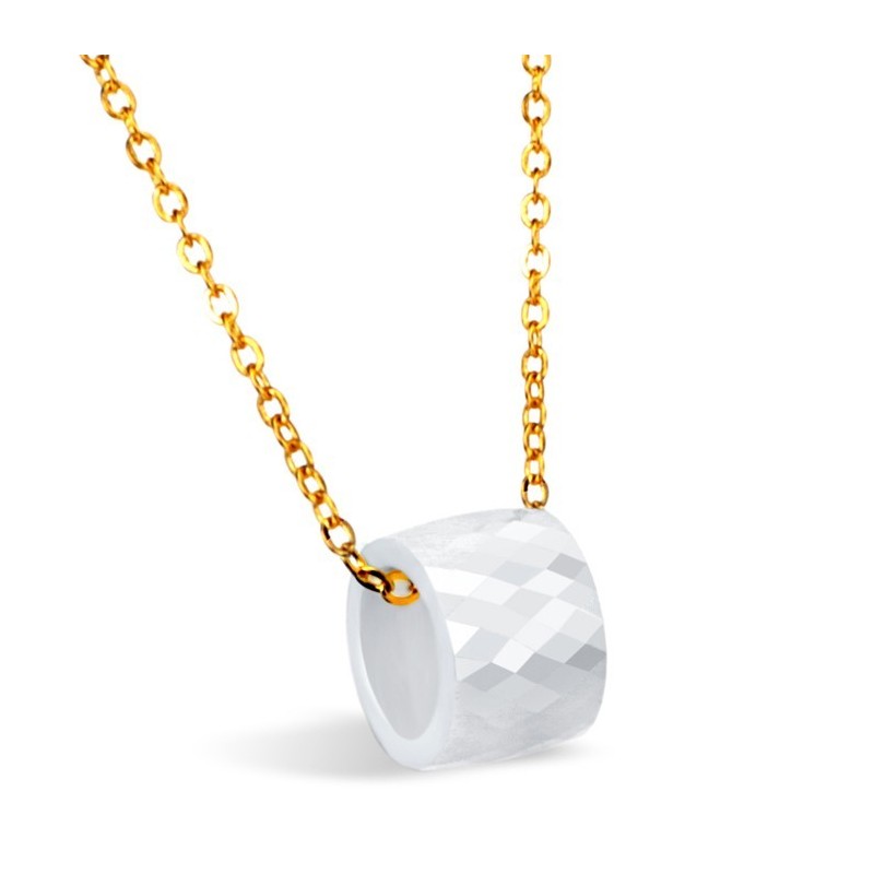 Collar De Cerámica De Tungsteno Blanco De Calidad Superior Para Mujer Collar De Cerámica De Tungsteno Blanco De Calidad Superior Para Mujer