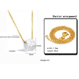 Collar De Cerámica De Tungsteno Blanco De Calidad Superior Para Mujer