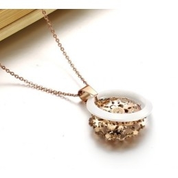 Collar De Cerámica De Tungsteno Con Baño De Oro Rosa De Calidad Confiable