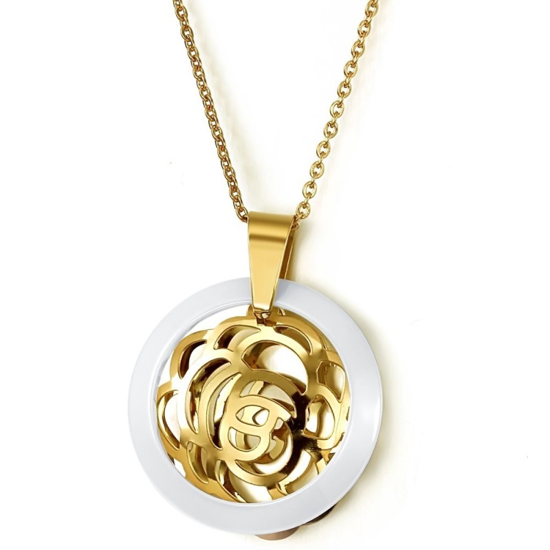 Collar De Cerámica De Tungsteno Para Mujer De Calidad Estable Collar De Cerámica De Tungsteno Para Mujer De Calidad Estable