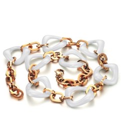 Collar De Cerámica De Tungsteno Con Baño De Oro Rosa Y Calidad Y Cantidad Garantizadas