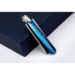 Colgante De Titanio Azul Para Hombre - Cadena Gratis - Cadena Gratis