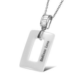 Collar De Cerámica De Tungsteno Conciso De Alta Calidad Para Mujer