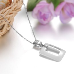 Collar De Cerámica De Tungsteno Conciso De Alta Calidad Para Mujer