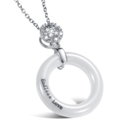 Collar Femenino De Cerámica Y Tungsteno Redondo Con Amplia Variedad