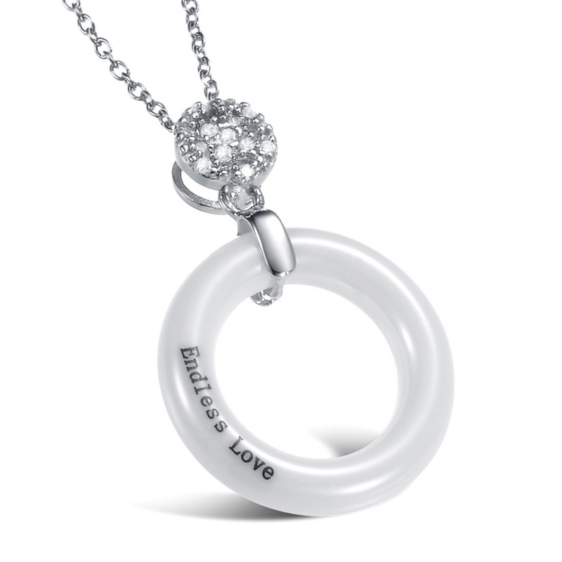Collar Femenino De Cerámica Y Tungsteno Redondo Con Amplia Variedad Collar Femenino De Cerámica Y Tungsteno Redondo Con Amplia Variedad