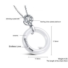 Collar Femenino De Cerámica Y Tungsteno Redondo Con Amplia Variedad