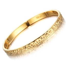 Brazalete Femenino Chapado En Oro De 18 Quilates De Renombre Mundial
