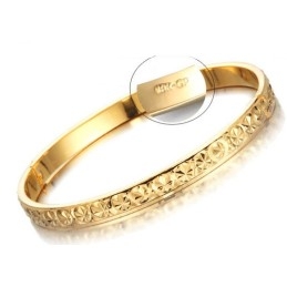 Brazalete Femenino Chapado En Oro De 18 Quilates De Renombre Mundial