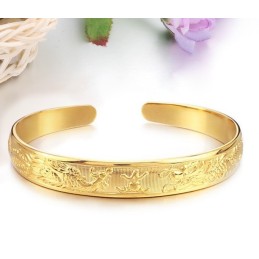 Brazalete Femenino De Alta Calidad Chapado En Oro De 18 Quilates
