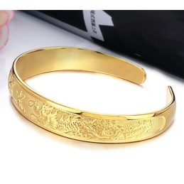 Brazalete Femenino De Alta Calidad Chapado En Oro De 18 Quilates