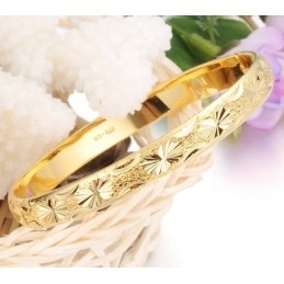 Brazalete Elegante De Alta Calidad Para Mujer Chapado En Oro De 18 Quilates