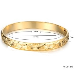 Brazalete Elegante De Alta Calidad Para Mujer Chapado En Oro De 18 Quilates