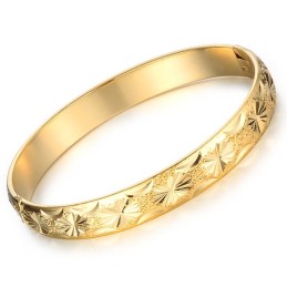 Brazalete Elegante De Calidad Estable Para Mujer, Chapado En Oro De 18 Quilates.