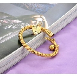 Pulsera Para Niños Chapada En Oro De 18 Quilates Con Campana, Muy Vendida En Todo El Mundo.