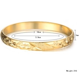 Brazalete Chapado En Oro De 18 Quilates Con Diseño De Estrella Para Mujer, Fácil De Usar