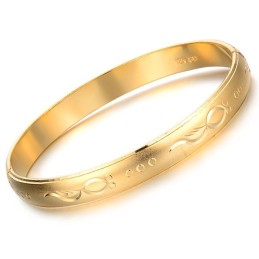 Brazalete Femenino De Alta Calidad Chapado En Oro De 18 Quilates