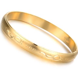 Brazalete Femenino De Alta Calidad Chapado En Oro De 18 Quilates