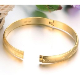 Brazalete Femenino De Alta Calidad Chapado En Oro De 18 Quilates