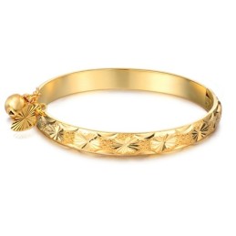Brazalete Retro Femenino Chapado En Oro De 18 Quilates De Calidad Estable