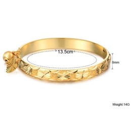 Brazalete Retro Femenino Chapado En Oro De 18 Quilates De Calidad Estable