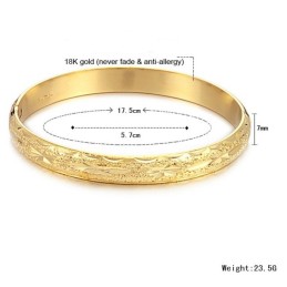 Brazalete Chapado En Oro De 18 Quilates Con Diseño De Estrella Para Mujer, De Calidad Estable