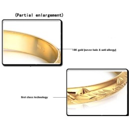 Brazalete Chapado En Oro De 18 Quilates Con Diseño De Flor Femenina De Alta Calidad
