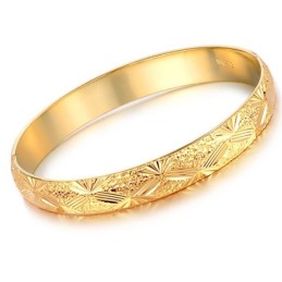 Brazalete Femenino De Alta Calidad Chapado En Oro De 18 Quilates