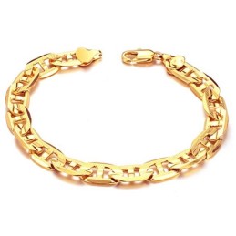Pulsera Chapada En Oro De 18 Quilates Con Fuente G Para Hombre De Amplia Variedad