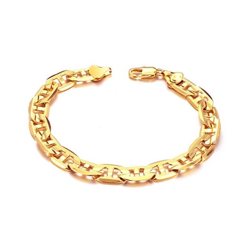Pulsera Chapada En Oro De 18 Quilates Con Fuente G Para Hombre De Amplia Variedad Pulsera Chapada En Oro De 18 Quilates Con Fuente G Para Hombre De Amplia Variedad