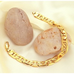 Pulsera Chapada En Oro De 18 Quilates Con Fuente G Para Hombre De Amplia Variedad