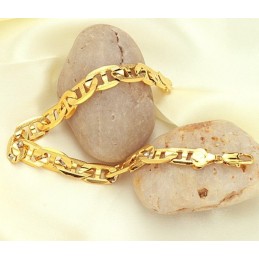 Pulsera Chapada En Oro De 18 Quilates Con Fuente G Para Hombre De Amplia Variedad