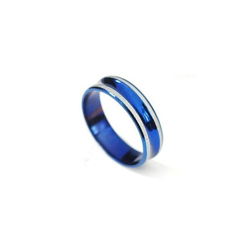 Colgante Anular De Titanio Azul Sencillo Para Hombre (Cadena Gratis) Colgante Anular De Titanio Azul Sencillo Para Hombre (Cadena Gratis)