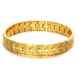 Pulsera Femenina De Alta Calidad Chapada En Oro De 18 Quilates