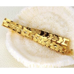 Pulsera Femenina De Alta Calidad Chapada En Oro De 18 Quilates