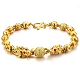 Pulsera Chapada En Oro De 18 Quilates Con Forma De Dragón, Calidad Y Cantidad Garantizadas