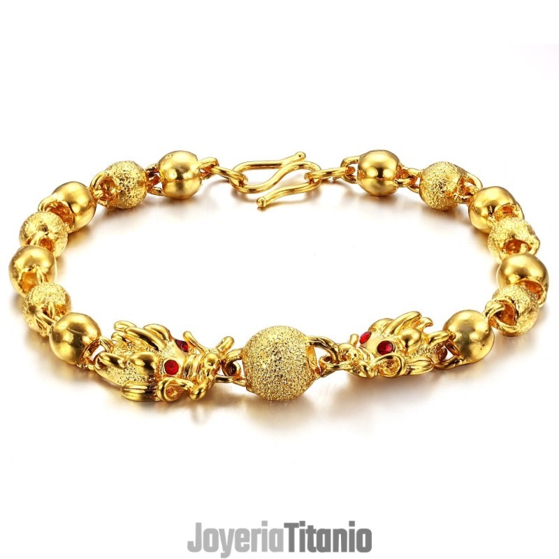 Pulsera Chapada En Oro De 18 Quilates Con Forma De Dragón, Calidad Y Cantidad Garantizadas Pulsera Chapada En Oro De 18 Quilates Con Forma De Dragón, Calidad Y Cantidad Garantizadas