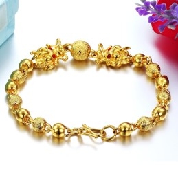 Pulsera Chapada En Oro De 18 Quilates Con Forma De Dragón, Calidad Y Cantidad Garantizadas