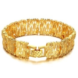 Pulsera Femenina Chapada En Oro De 18 Quilates De Renombre Mundial