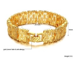 Pulsera Femenina Chapada En Oro De 18 Quilates De Renombre Mundial