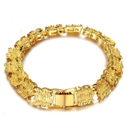 Pulsera Femenina De Alta Calidad Chapada En Oro De 18 Quilates