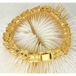 Pulsera Femenina De Alta Calidad Chapada En Oro De 18 Quilates