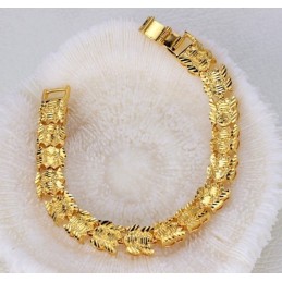 Pulsera Femenina De Alta Calidad Chapada En Oro De 18 Quilates